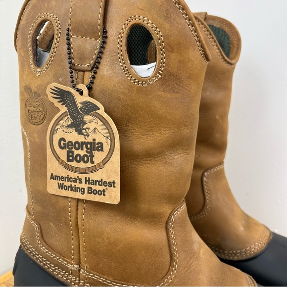 NWT Georgia Boot Muddog Wellington Work Boot Sz 9W - Picture 3 of 14